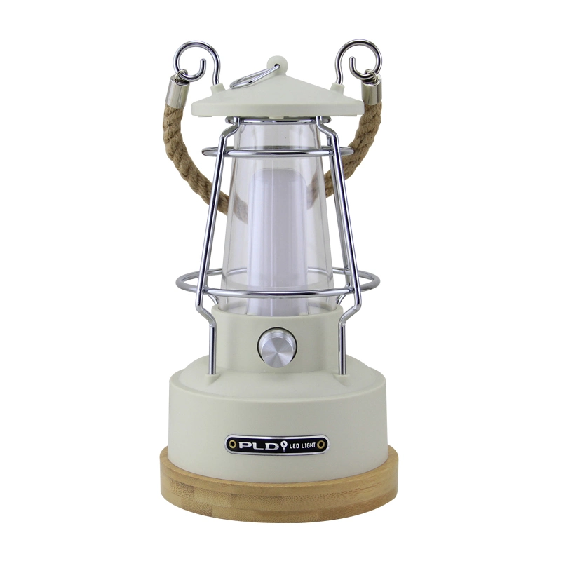 Battery Power Rechargeable Torch LED Light Camping Lanterns Vintage Lamp with Sling