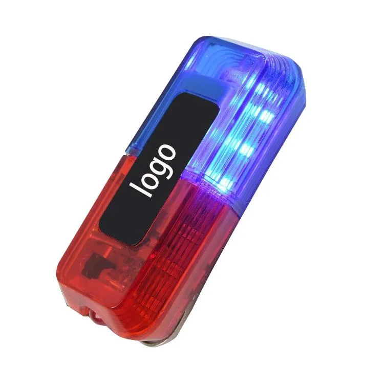 Plastic LED Warning Strobe Lights Red Blue Man Traffic Shoulder Light