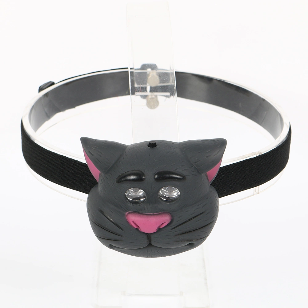 Cat Face Shaped Headlamp with 2 LED for Children