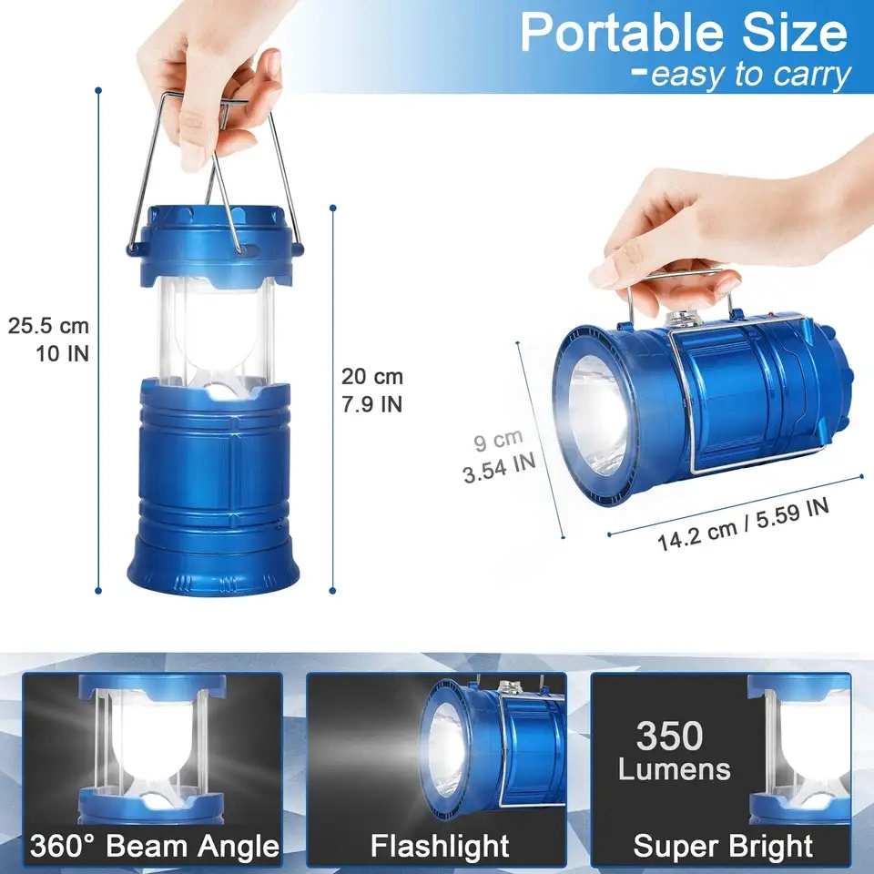 Hot Sale Outdoor Solar Rechargeable Camping Lights Lamp Tent Light High Bright USB Solar LED Camping Lanterns