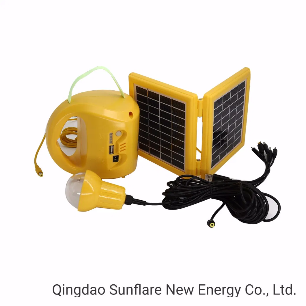 4500mAh Battery LED Solar Lamp with Mobile Phone Chargers for Emergency/Camping or Reading
