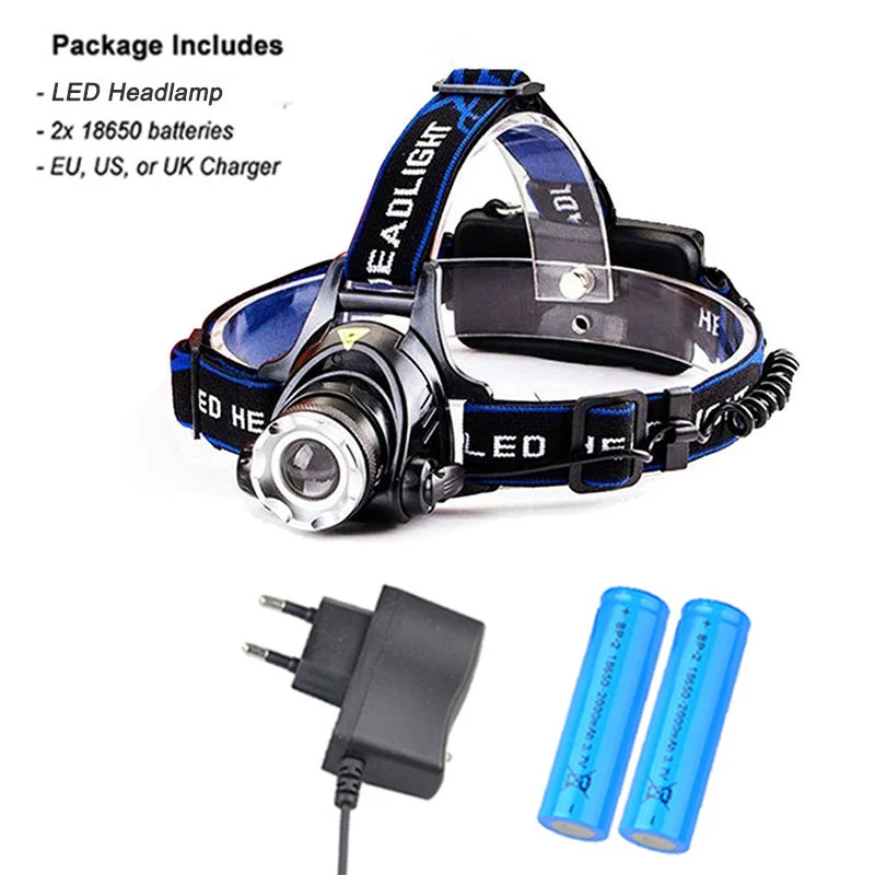 Factory USB Charging Sensor Rechargeable Waterproof Camping LED Head Lamp Sensor Headlamp