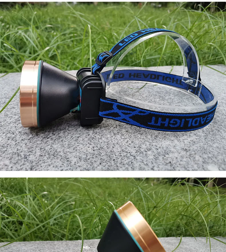 Portable Rechargeable Waterproof ABS Plastic Headlamp for Adults Outdoor Fishing, Cycling, Hunting