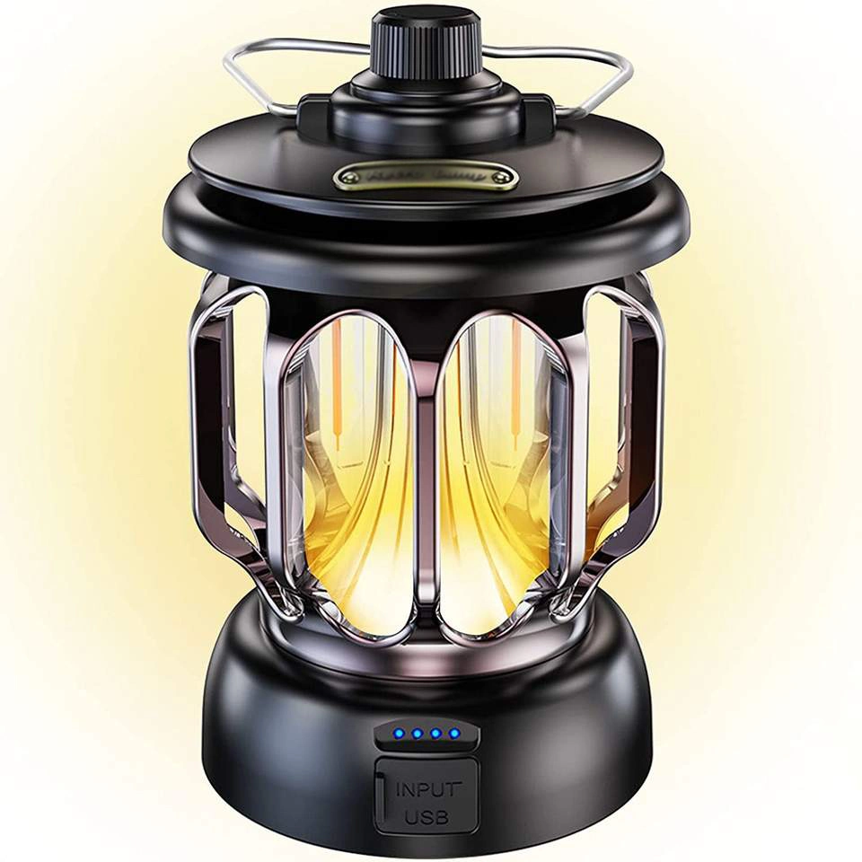 Portable LED Camping Lantern Rechargeable Battery Powered Dimmable Camping Light