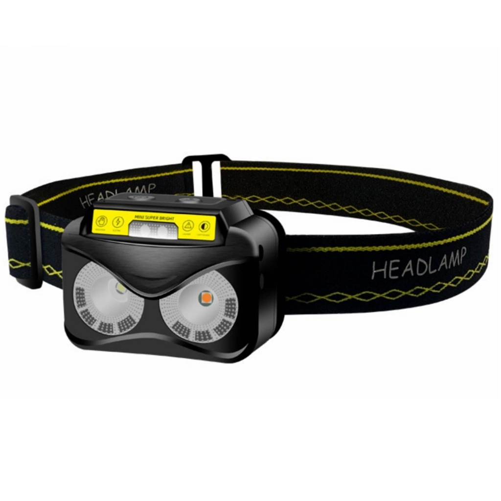 High Powerful 300 Lumen Head Torch Lamp Rechargeable Head Torch Light Sensor Headlight Outdoor Waterproof Emergency Lighting LED Headlamp with 6 Modes