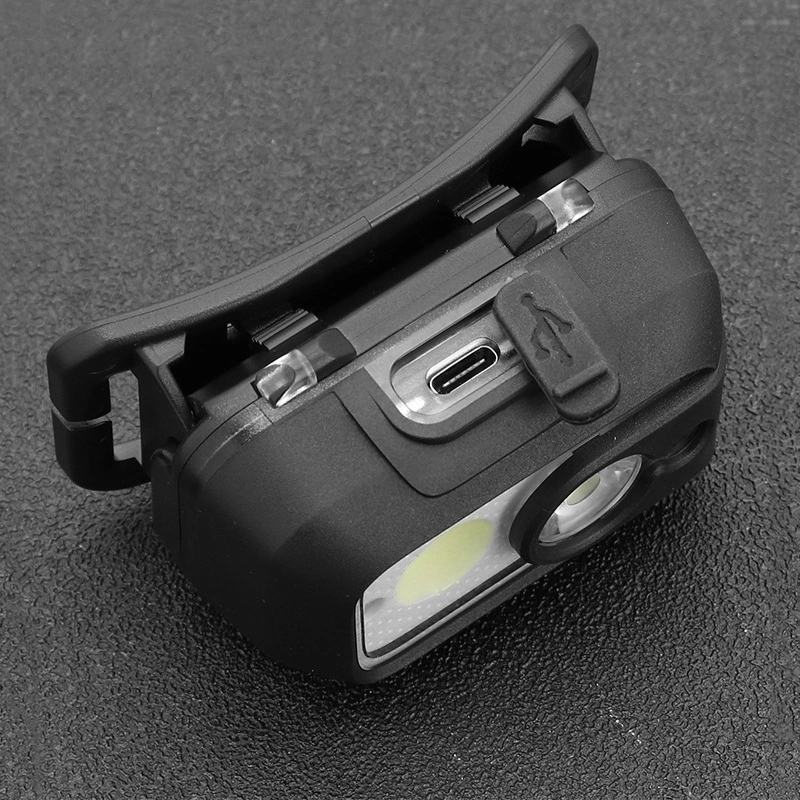 Hot Camping Emergency Xpg Portable Head Torch Lighting 480 Lumen Rechargeable LED Head Lamp 90 Degree Rotating Type C COB Headlamp with Sensor Switch