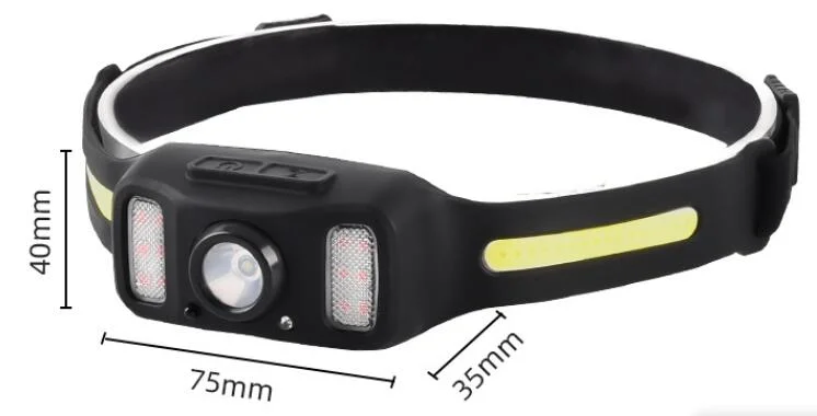 LED Rechargeable Motion Sensor Slicon Headlight