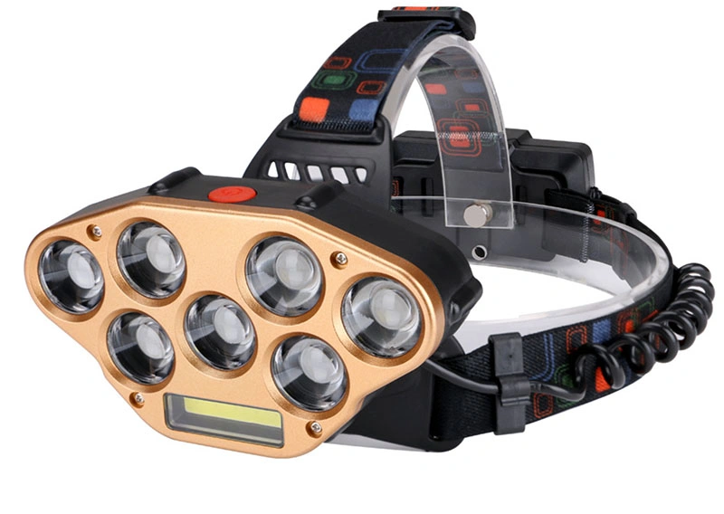 High Quality Camping Powerful Head Torch Lamp Rechargeable LED Headlight with Aluminum Head Light Lence Zooming Waterproof LED Headlamp