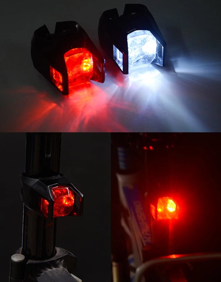 White/Red Front and Rear Bicycle Light with Ipx5 Waterproof for Mountain Road Helmet Cycling
