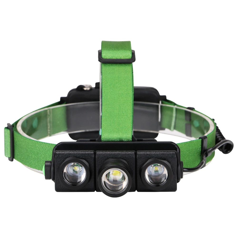 USB Rechargeable High Lumen Outdoor Head Torch T6 LED Headlight with 4 Flashing Modes Zooming Adjustable 180 Degree Rotation LED Headlamp