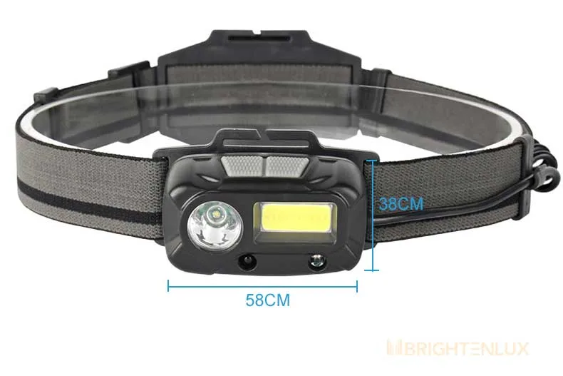 Brightenlux Upgrade Rotation USB Rechargeable 4 Modes Induction LED Headlamp Light