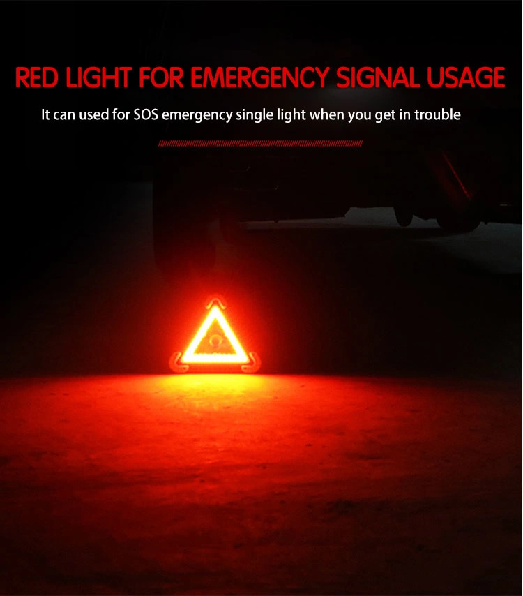 Glodmore2 Outdoor Camping Solar/USB Rechargeable Road Flares Emergency Lights COB Warning Light with Power Ban LED Work Light