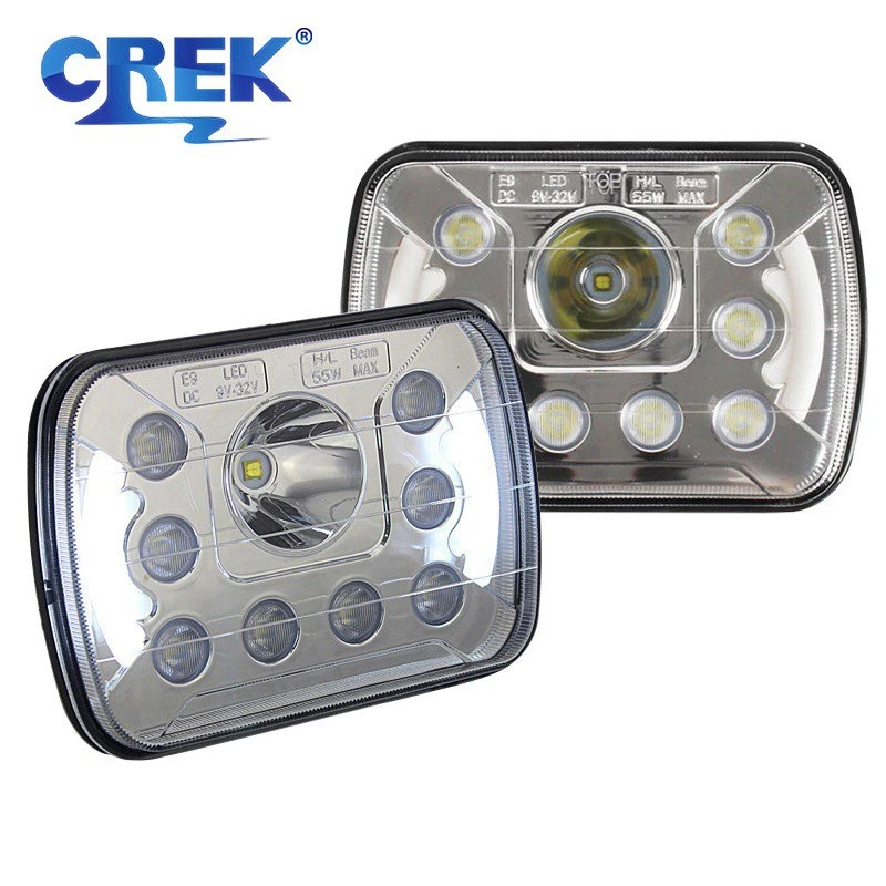 Auto Parts 55W Strong Lighting Square LED Headlamp Lamp for Truck Motor Jeep