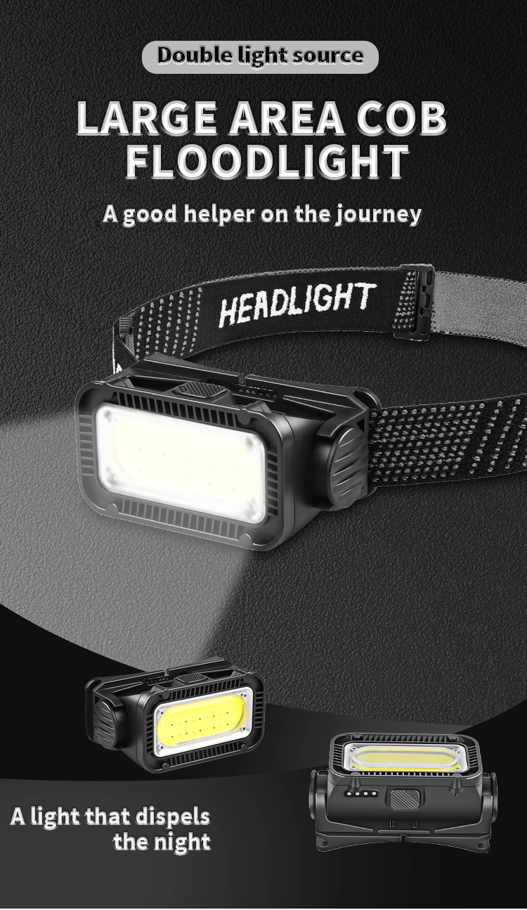 Low Price High Quality LED Headlamp Rechargeable Waterproof COB Head Torch