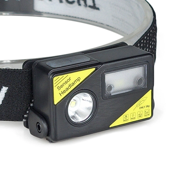 Upgrade 250 Lms Lightweight Waterproof Headlamp Flashlight Motion Sensor Highlight USB Rechargeable LED Headlamp with Head Strap