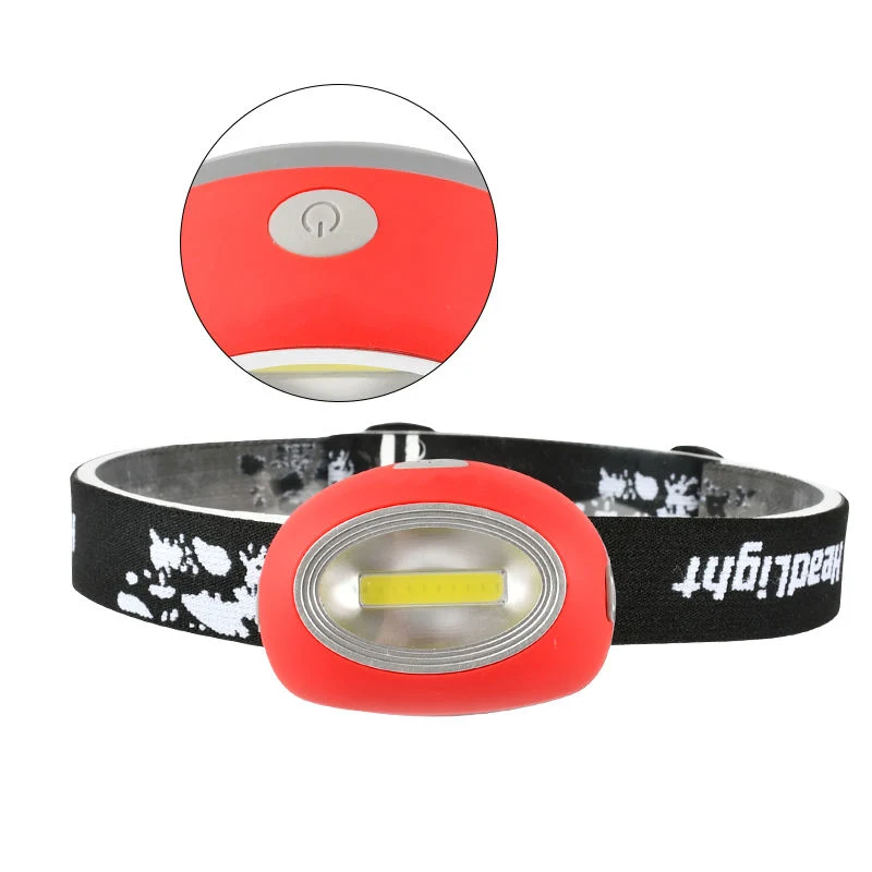 Glodmore2 Best Sale COB LED Ipx4 Waterproof 3*AAA Battery Mini Multi-Functional Outdoor Headlight Headlamp with 3 Light Modes