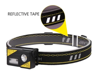  Tragbare Induktions-LED-Stirnlampe USB-Ladekappe Clip Light integriert Mini-Scheinwerfer Mit Akku