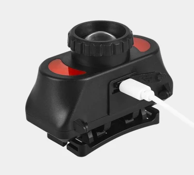  Großhandel Outdoor Camping Notfall Kopf Licht 60 Grad Flexibel Wasserdicht Wiederaufladbare dreifach-LED-Scheinwerfer mit Farbanfangschalter