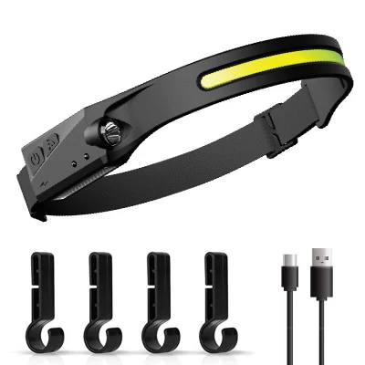 COB LED USB Scheinwerfer Outdoor Radfahren Wandern Stirnlampe Sensor