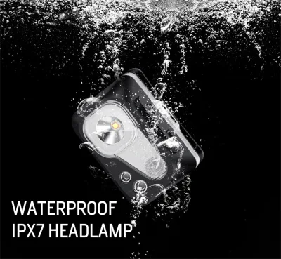 Dual Light Source 5 LED-Modi Bewegungssensor wiederaufladbar Wasserdicht IPX7 Scheinwerfer mit Haken