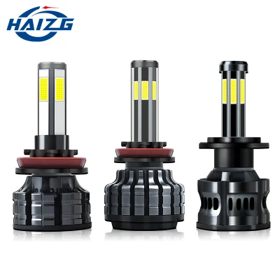  Haizg Hot X7 LED-Scheinwerfer vier Seiten COB 6000K 8000lm 72W 9005 9006 9012 H11 H7 H4 Auto Light LED