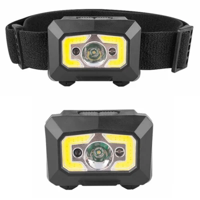  Wiederaufladbare Kopf Taschenlampe LED Outdoor Sport blinkende Scheinwerfer mit Bewegungssensor COB Lampe Perlen 60 Grad Winkel Professional einstellbar LED-Scheinwerfer
