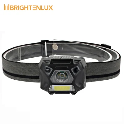  Brightenlux Verwendung im Freien High Power Zoom LED Stirnlampe Bergbau Camping Aluminium COB LED-Stirnlampe Aufladbarer Sensor-Stirnlampe
