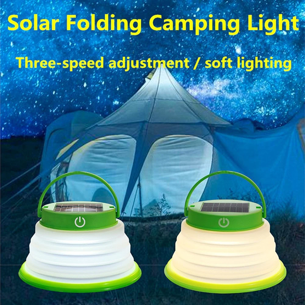 Waterproof Portable USB Mini Collapsible Solar LED Camping Lights