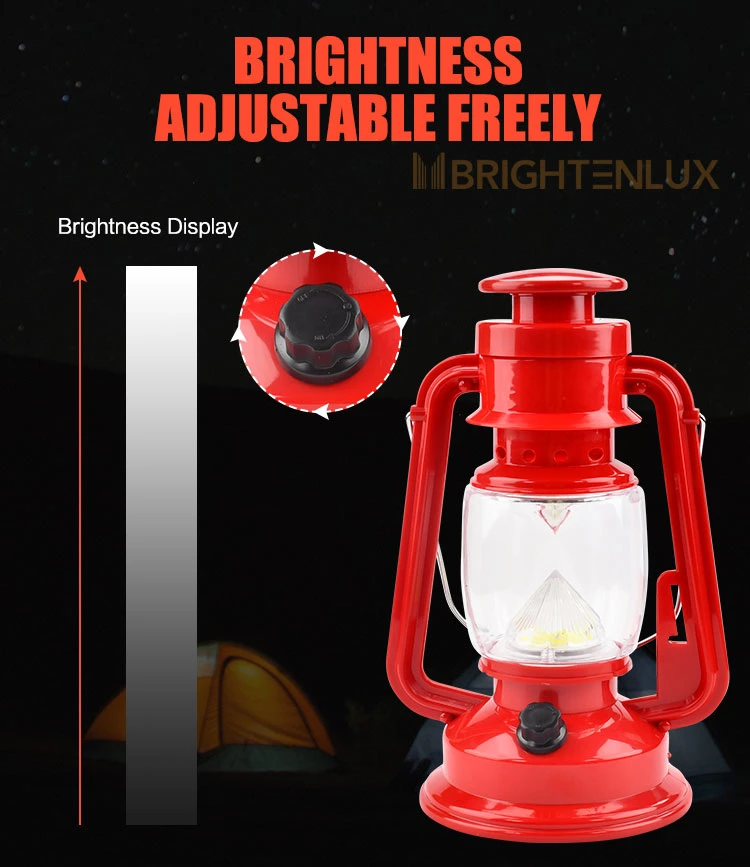 Brigthenlux Wrought Iron Retro Lamp Portable LED Camping Lamp Outdoor Camping Tent Lamp Household Emergency Lighting