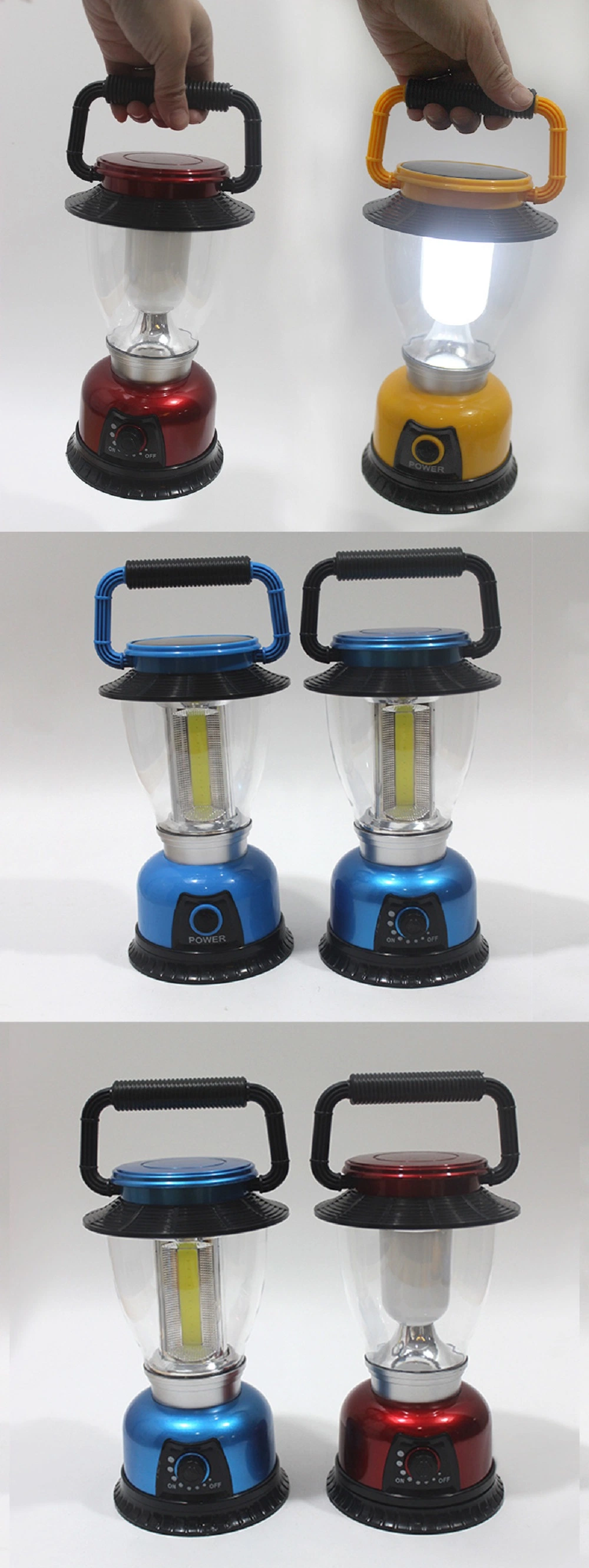 LED Camping Light USB Rechargeable Outdoor Lightning with Carabiner Clip Handle Wbb18444