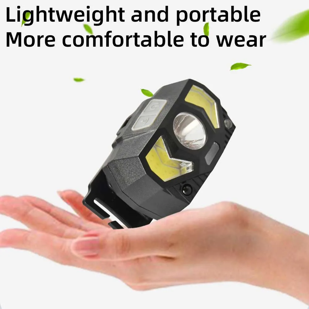 USB Charging Motion Sensor LED Strong Light Outdoor Running Night Riding Headlamp