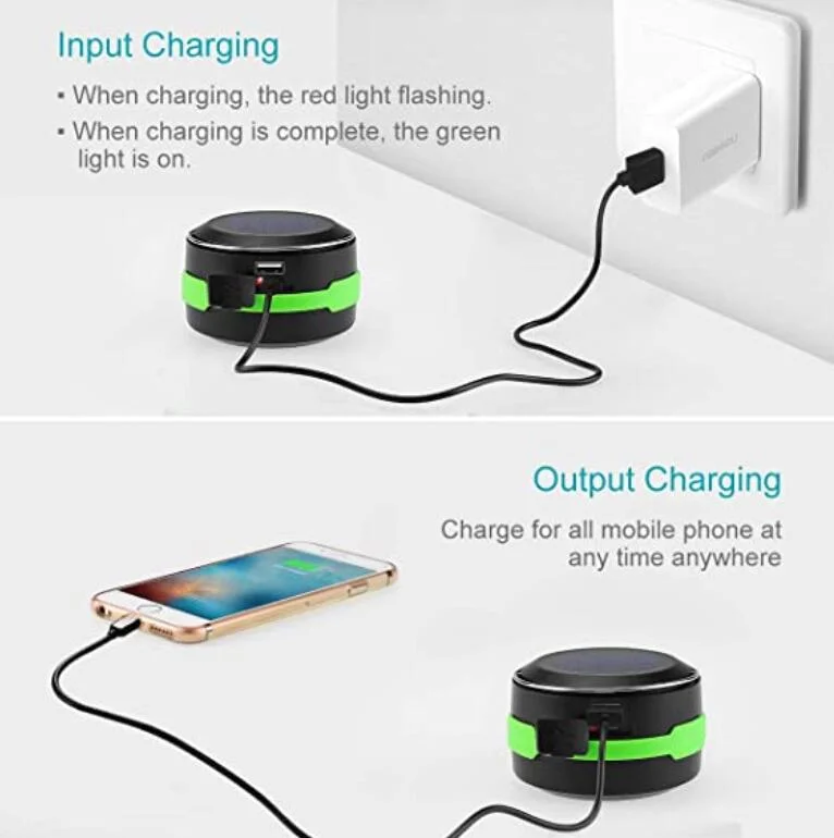 Collapsible Mini Solar LED Camping Lantern Lights Rechargeable and Folding Camping Lamp with Power Bank Function Potable Solar Camping Light