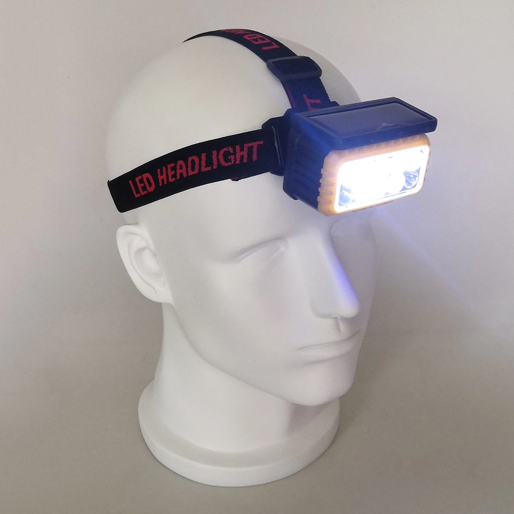 Yichen Solar Powered Motion Sensor LED Headlamp with Red Warning Light