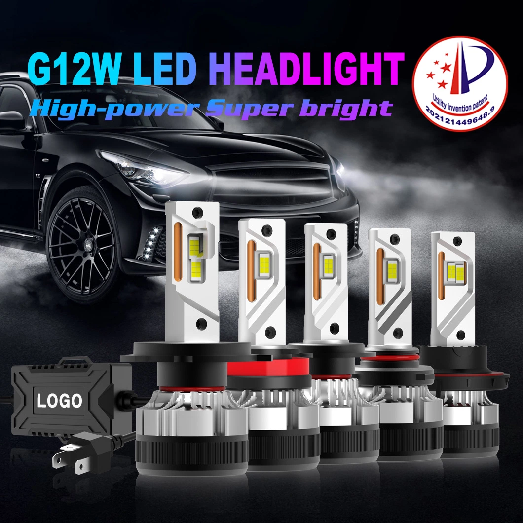 G-View G12W Free Laser Logo Super Canbus H11 LED Auto Headlight 130w 300000lm H4 H7 9012 Led Bulbs 880 881 LED Headlight