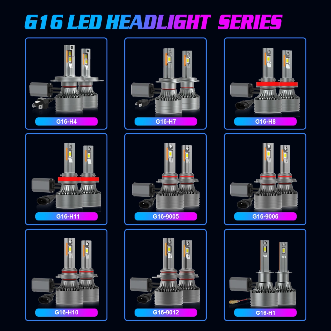 G-View G16 48000lm 220W Car LED Headlight Bulbs H1/H4/H7/H11/9005/9006/9007/9008 Luces LED Headlights