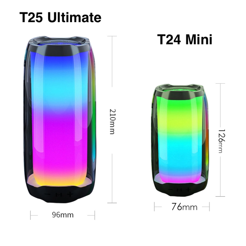 Camping Wireless Bluetooth Outdoor Speaker with Colourful LED Light Bluetooth T25-Ultimate