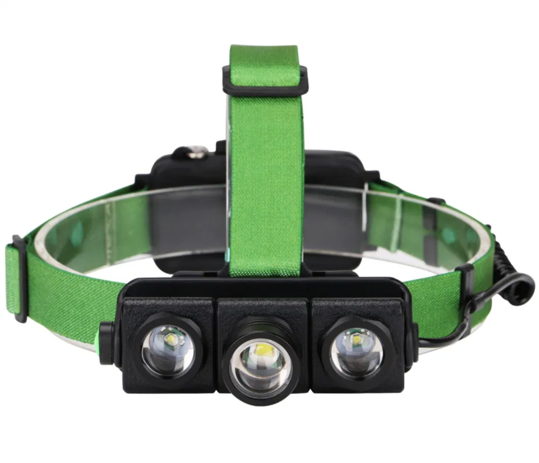 High Powerful Emergency LED Head Torch Lighting 4 Modes Zoomable Adjustable Rechargeable Inspection Headlamp with 3PCS T6 2PCS XPE LED Headlight