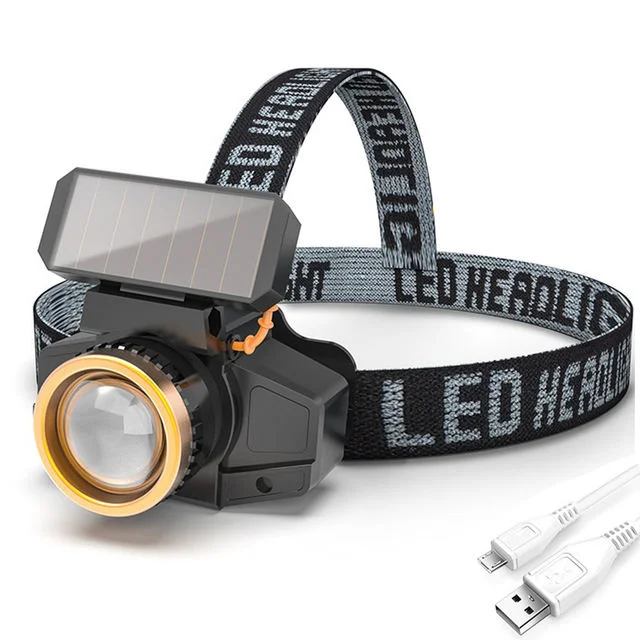 Helius Solar Charging XPE Motion Sensor USB Waterproof LED Headlamp