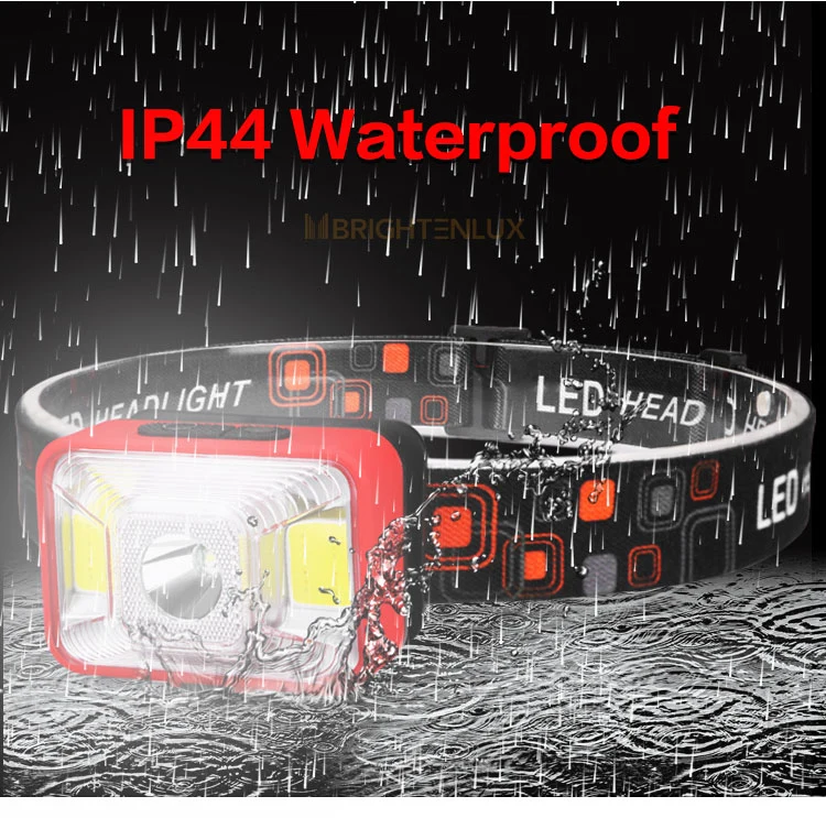 Brightenlux Factory Wholesale Waterproof Emergency Rechargeable COB LED Tactical Mini Headlamp