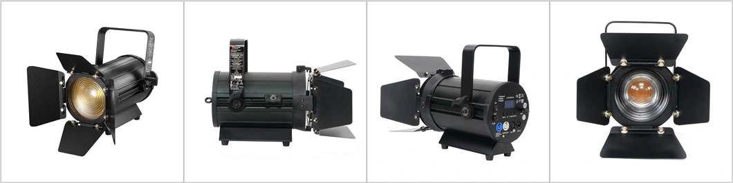 100W LED Fresnel Spot Light with Zoom 15 to 50 Degree