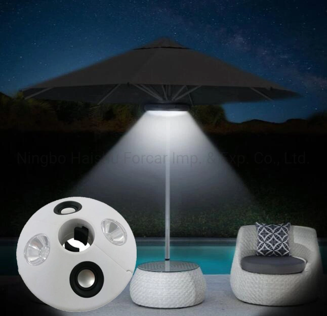 Outdoor 3AA Battery Camp Tent Decorative Umbrella Lamp Rechargeable Battery LED Lamp with Bluetooth Speaker Emergency Multifunction Camp Umbrella Light