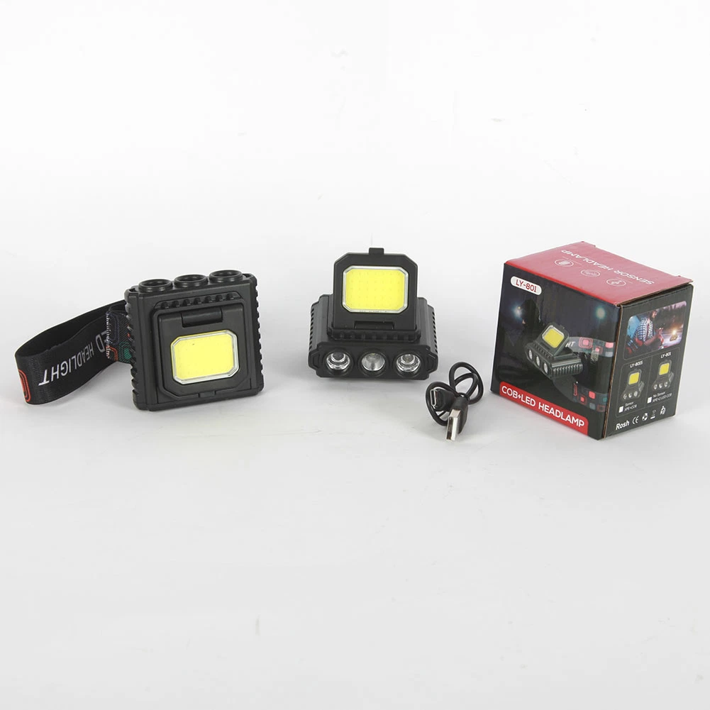 Yichen Foldable Rechargeable Compact COB and LED Headlamp Headlight