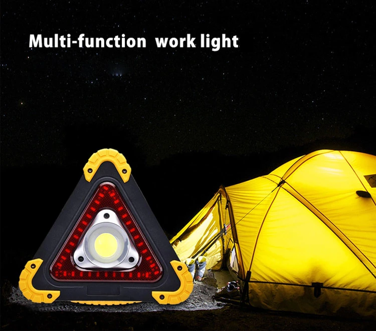 Brightenlux Outdoor Camping Solar/USB Rechargeable Warning Road COB Working Light with Power LED Work Lights