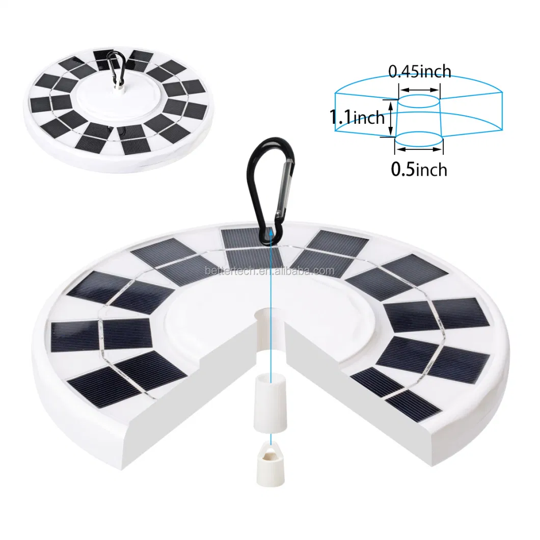 128LED Outdoor Weatherproof Solar Powered Flagpole Camping Tentlantern Lamp Hanging Downlight