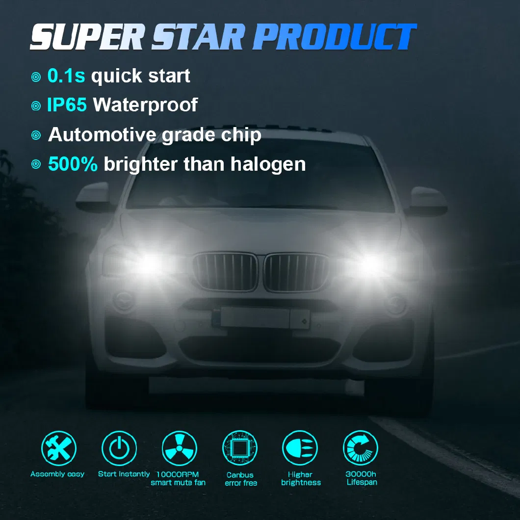 G-View 20000lm LED Moto/Auto Lighting Headlight LED Bulb H4 H7 9005 9006 9007 Low Beam 105W High Power LED Headlights