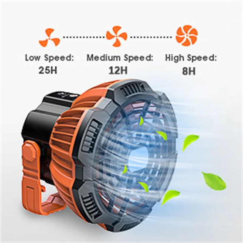 5200mAh Portable Camping Lamp with Fan 2in1 LED Light USB Rechargeable Outdoor Tent Fan Lantern