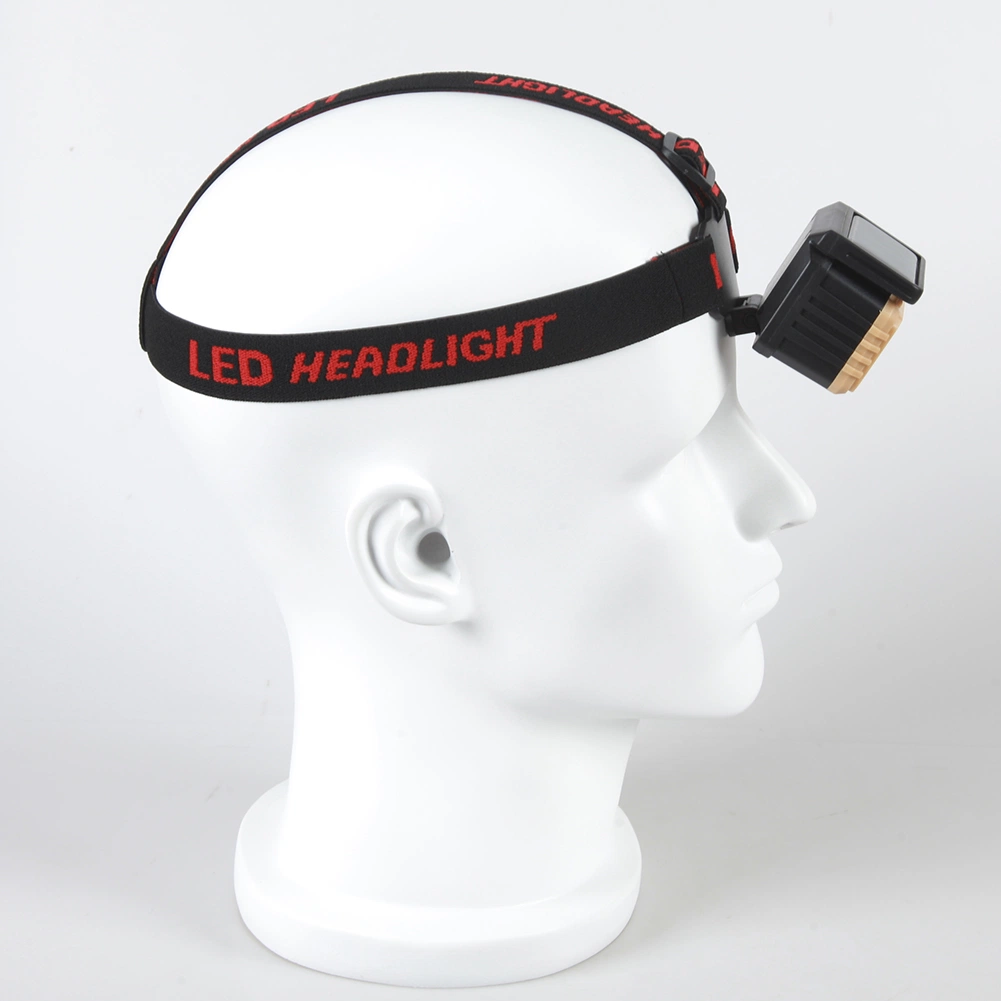 Yichen Solar Rechargeable LED and COB Headlamp with Red Warning Light