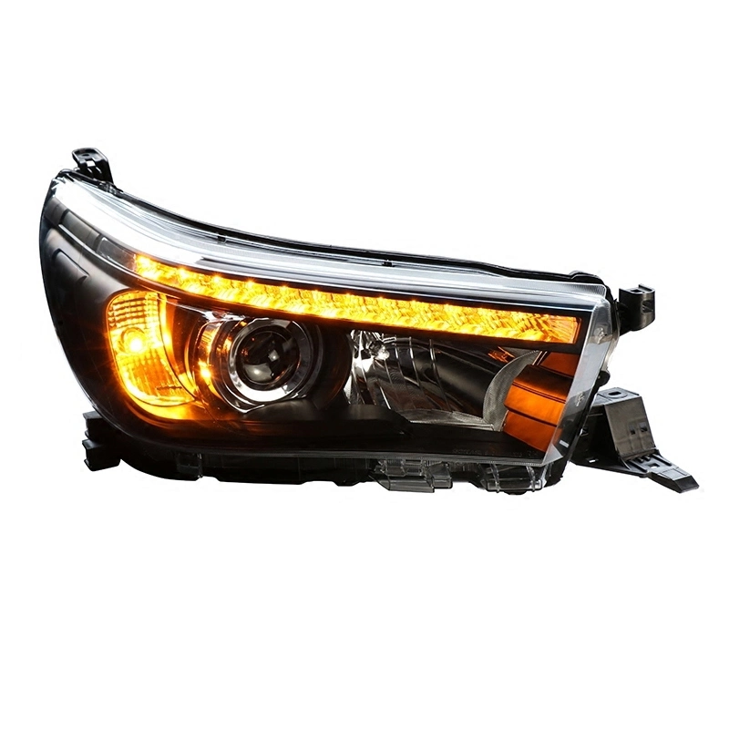 Super Bright Auto Car Accessories White Color LED/HID Headlight with Lens for Toyota Revo 2016