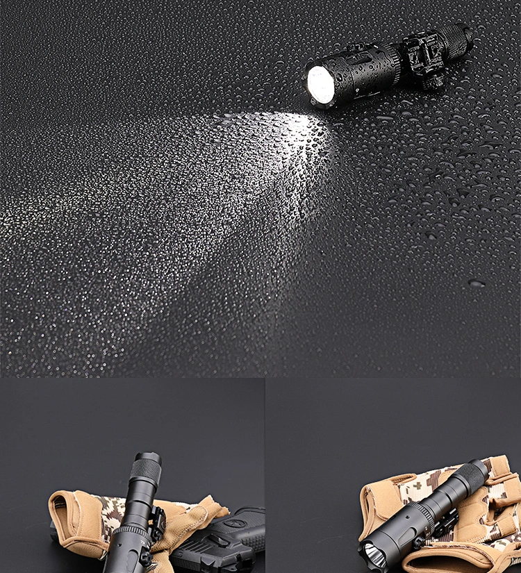 1200 Lumen Tactical Flashlight White LED Green Laser Combo Gun Weapon Hunting Light