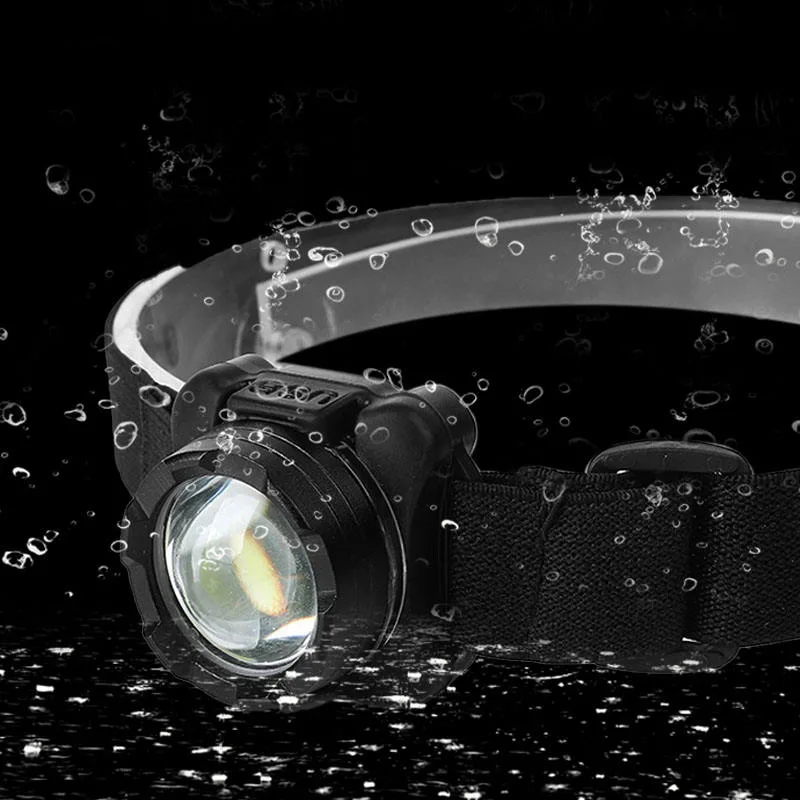 Glodmore2 New Style Running Riding High Power Waterproof Head Band Light, Portable USB Rechargeable Small COB LED Hoofdlamp Headlamp